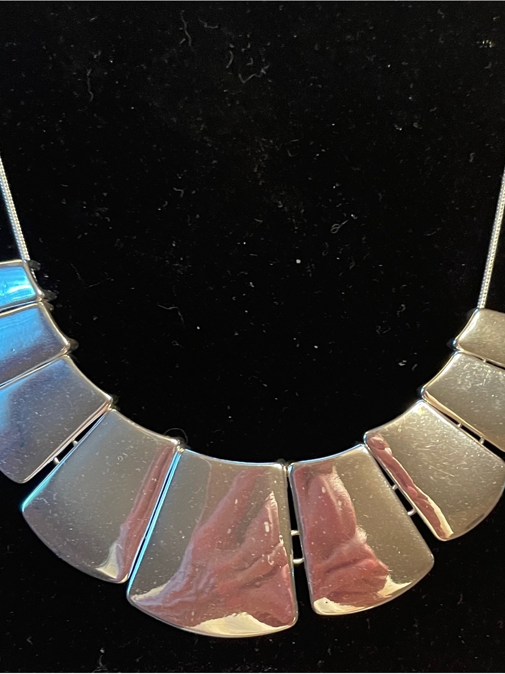 Contemporary Silver Collar Necklace - Women Jewelry